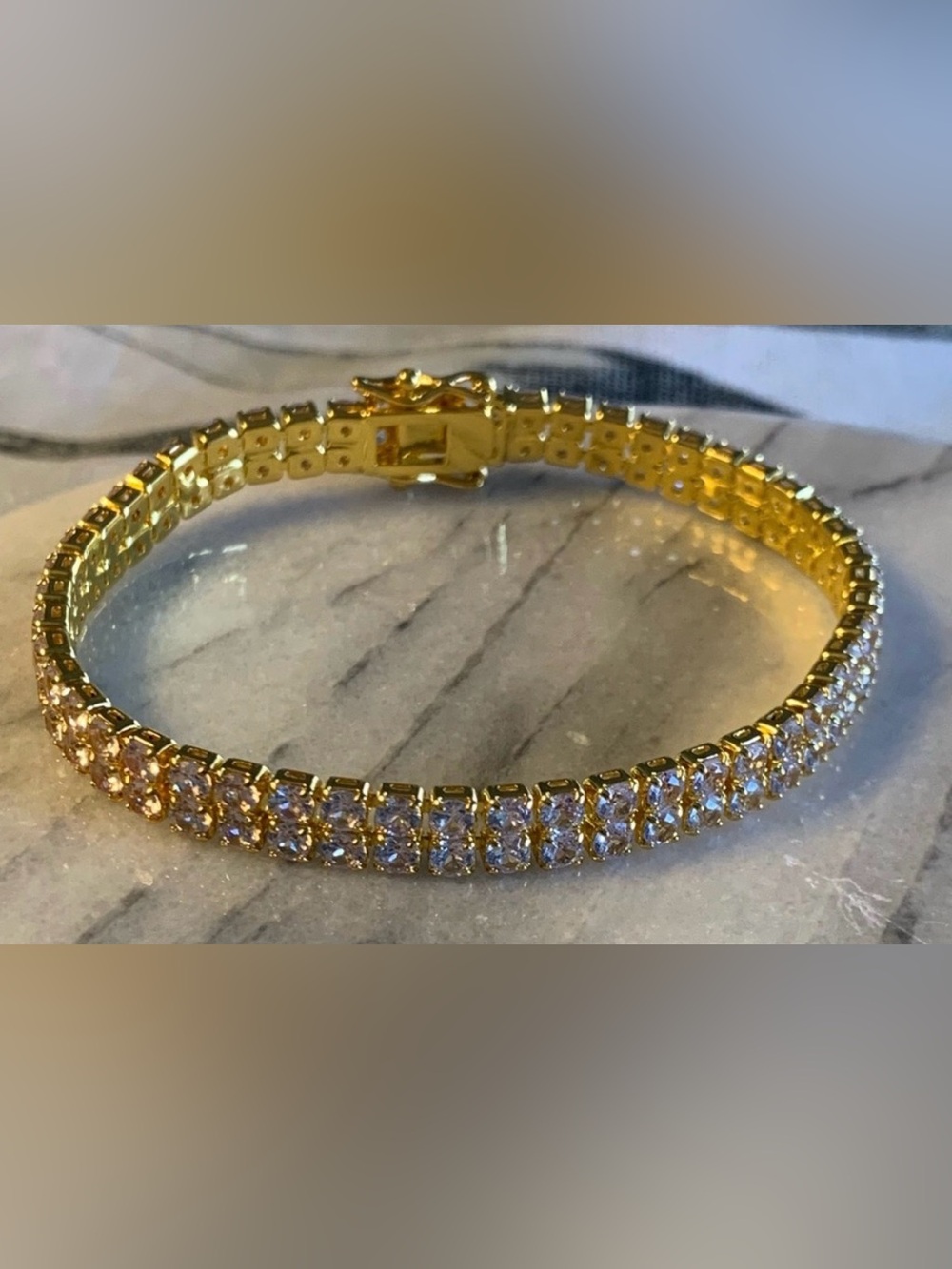 Double Strand Cubic Zirconia Tennis Bracelet Bracelet